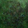 Sinapsys on a Green Field, 2016 - vinile e materiali vari, 120 x 100 cm