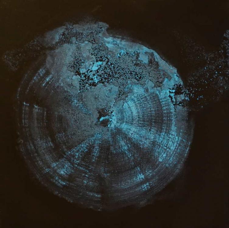 Water Circles in the Puddle, 2015 - olio su tela, 50 x 50 cm