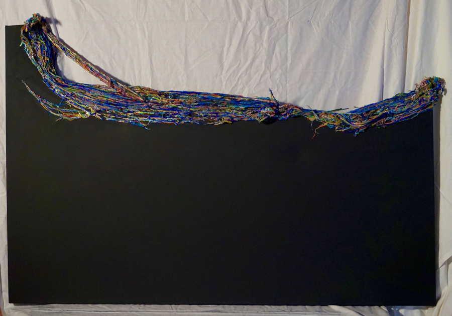 Sinapsys, 2014 - vinile su tela, 100 x 150 cm